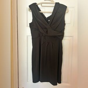 White House Black Market Black Sheath Midi Dress size 10